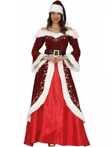 Dámský elegantní pozlacený kostým Mother Christmas, Velikost: Small (36-38)