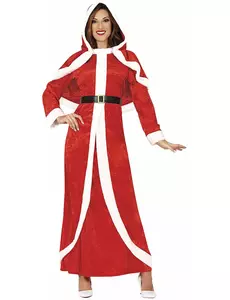 Kostým Mother Christmas – dlouhé šaty pro ženy, Velikost: Medium (38-40)