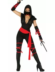 Sexy ninja overal kostým pro ženy, Velikost: Small