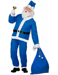 Modrý santa kostým pro muže