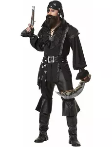 Pirátský kostým s černou košilí pro muže