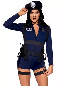 Sexy policistka overal kostým pro ženy, Velikost: Large (44-46)