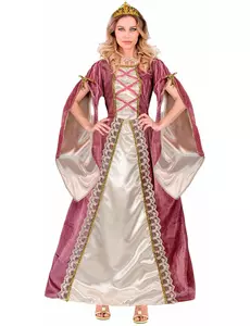 Plus size růžovo-bílý středověký princeznovský kostým pro ženy, Velikost: XX-Large