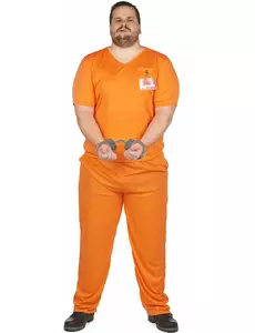 Vězeňský kostým pro dospělé – velká velikost
