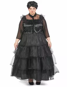 Plus size gotický plesový šatový kostým pro ženy, Velikost: X-Large