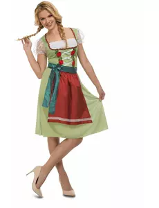Dámský zelený kostým Oktoberfest šaty, Velikost: Small