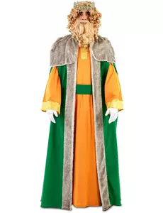 Deluxe yellow Gaspard Mage King kostým pro dospělé