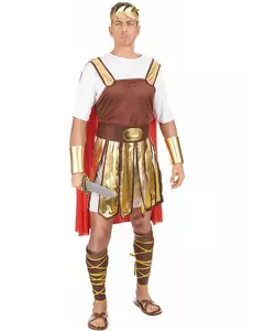 Kostým římského gladiátora s červeným pláštěm pro muže
