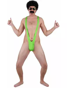 Neonově zelený mankini pro muže
