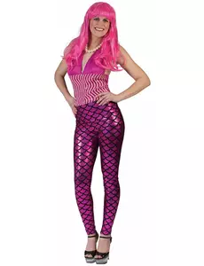 Růžové legíny mořské panny pro ženy