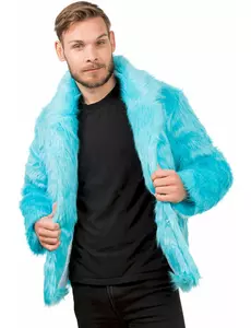 Žlutý kabát z umělé kožešiny pro dospělé, Velikost: Large