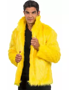 Růžový kabát z umělé kožešiny pro dospělé, Velikost: Large
