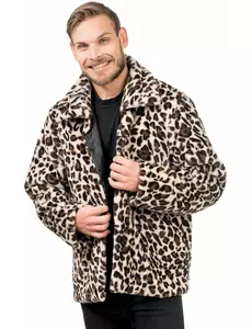 Dospělý leopardí kabát z umělé kožešiny, Velikost: Large