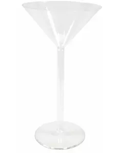 Plastová váza ve tvaru maxi martini sklenice na stopce 46 cm