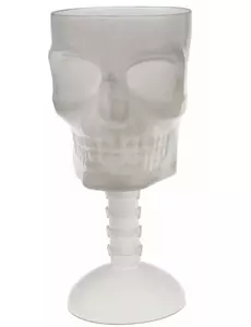 Fosforeskující sklenice lebka 18 cm
