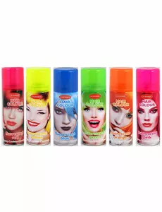 Neonový sprej na barvu vlasů 125 ml, Barva: Fluorescenční žlutá