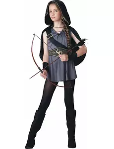 Kostým lovkyně pro dívky - Premium, Velikost: 12-14 let (147-155 cm)