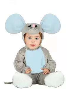 Dětský kostým šedé myšky s kapucí