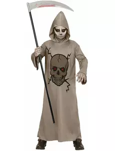 Dětský kostým kostlivé Smrtky Halloween, Velikost: 8-10 let (140 cm)