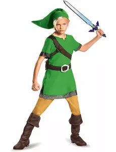 Klasický kostým Zelda Link pro děti, Velikost: 10-12 let (137 - 149 cm)