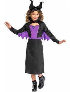 Klasický kostým Maleficent pro dívky, Velikost: 7-8 let (124 - 136 cm)