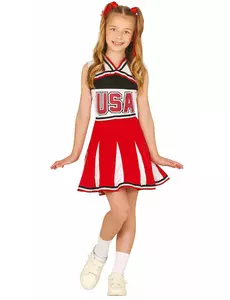 Kostým roztleskávačky USA pro dívky, Velikost: 9 let (125-135 cm)