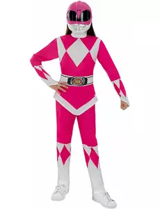 Růžový Power Ranger kostým pro děti, Velikost: 5-6 let (M)