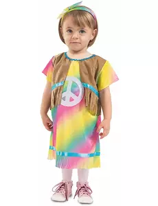 Malé hippie šaty – kostým pro miminka, Velikost: 6-12 měsíců (67-69 cm)