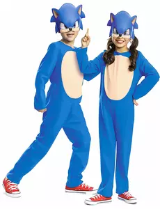 Základní kostým Sonic pro děti, Velikost: 7-8 let (124 - 136 cm)