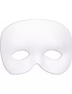 Bílá polomaska pro dospělé
