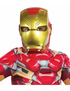 Plastová polomaska Iron Man pro děti