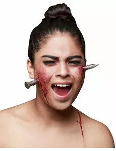 Falešné zranění obří hřebík pro dospělé Halloween