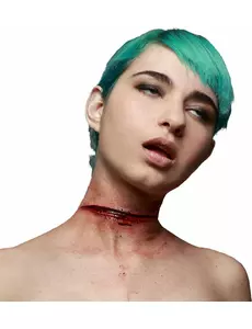Falešné zranění podříznuté hrdlo pro dospělé Halloween