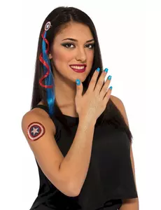 Doplňky a make-up sada Captain America pro ženy