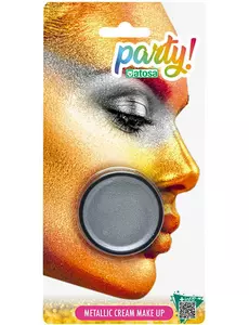 Stříbrný metalický make-up