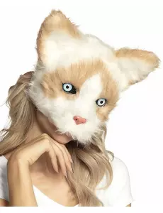 Plyšová maska kočky pro dospělé