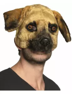 Plyšová maska psa pro dospělé