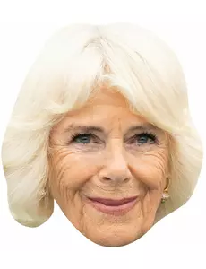 Kartonová maska královny choti Camilly