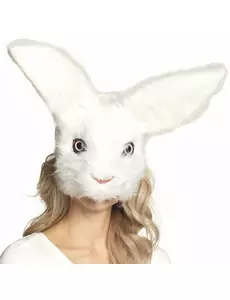 Plyšová maska králíka pro dospělé