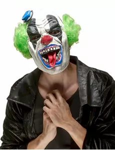 Děsivá latexová maska klauna pro dospělé Halloween