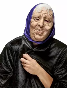 Latexová maska staré ženy pro dospělé