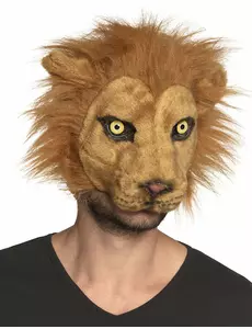 Plyšová maska lva pro dospělé