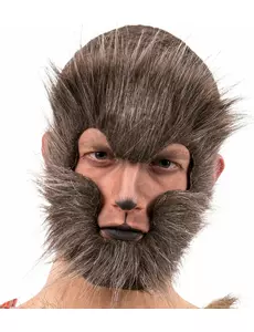 Hnědá vlčí maska pro dospělé