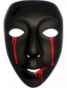 Černá maska se slzami krve pro ženy Halloween