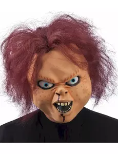 Děsivá maska panenky Halloween pro dospělé
