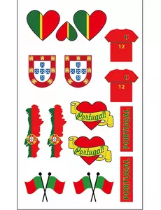 Portugalsko – fanouškovská dočasná tetování