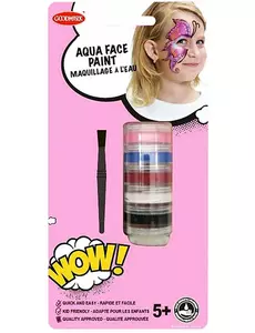 Dětská sada vodního make-upu se štětcem a houbičkou (pro dívky)