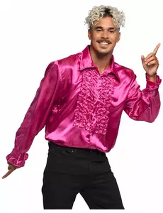 Růžová disco košile pro muže, Velikost: Large (52/54)
