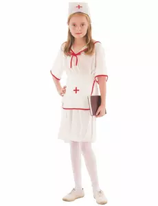 Kostým zdravotní sestry pro dívky, Velikost: 7-9 let (120-130 cm)