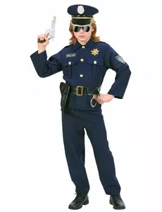 Tmavě modrý policejní kostým pro chlapce, Velikost: 5-7 let (128 cm)
